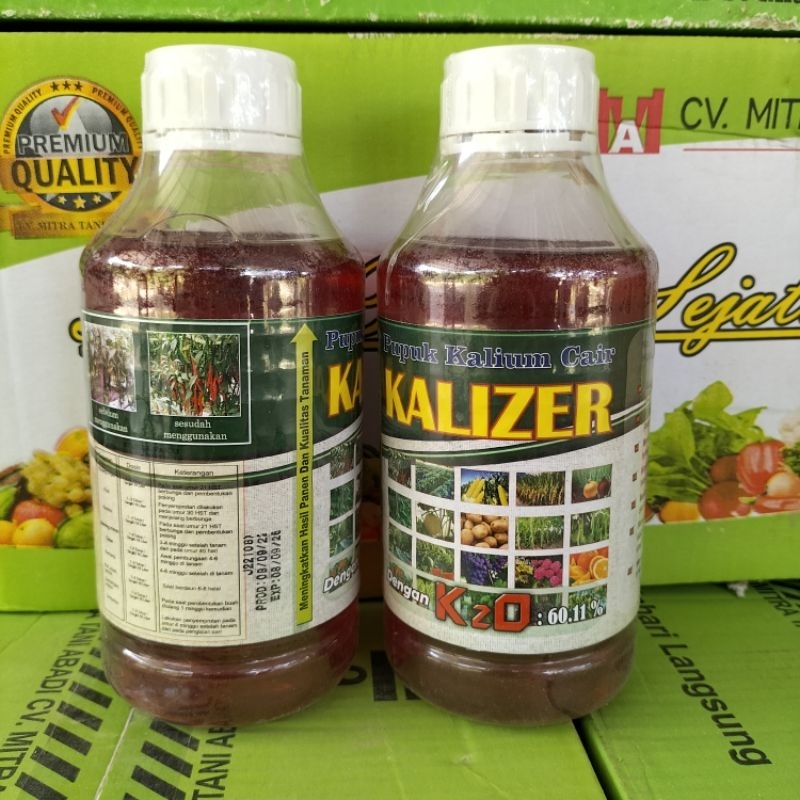 Kalizer K2O  1 Liter Pupuk Penambah Bobot padi Bawang merah Kalium K2O 60,11%