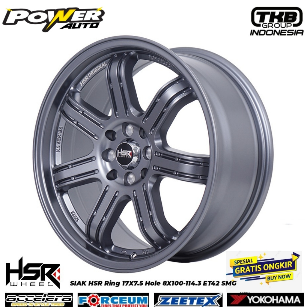 velg murah ring 17 lobang baut 8 hsr siak r17 cocok buatmobilio,grand livina,mazda2