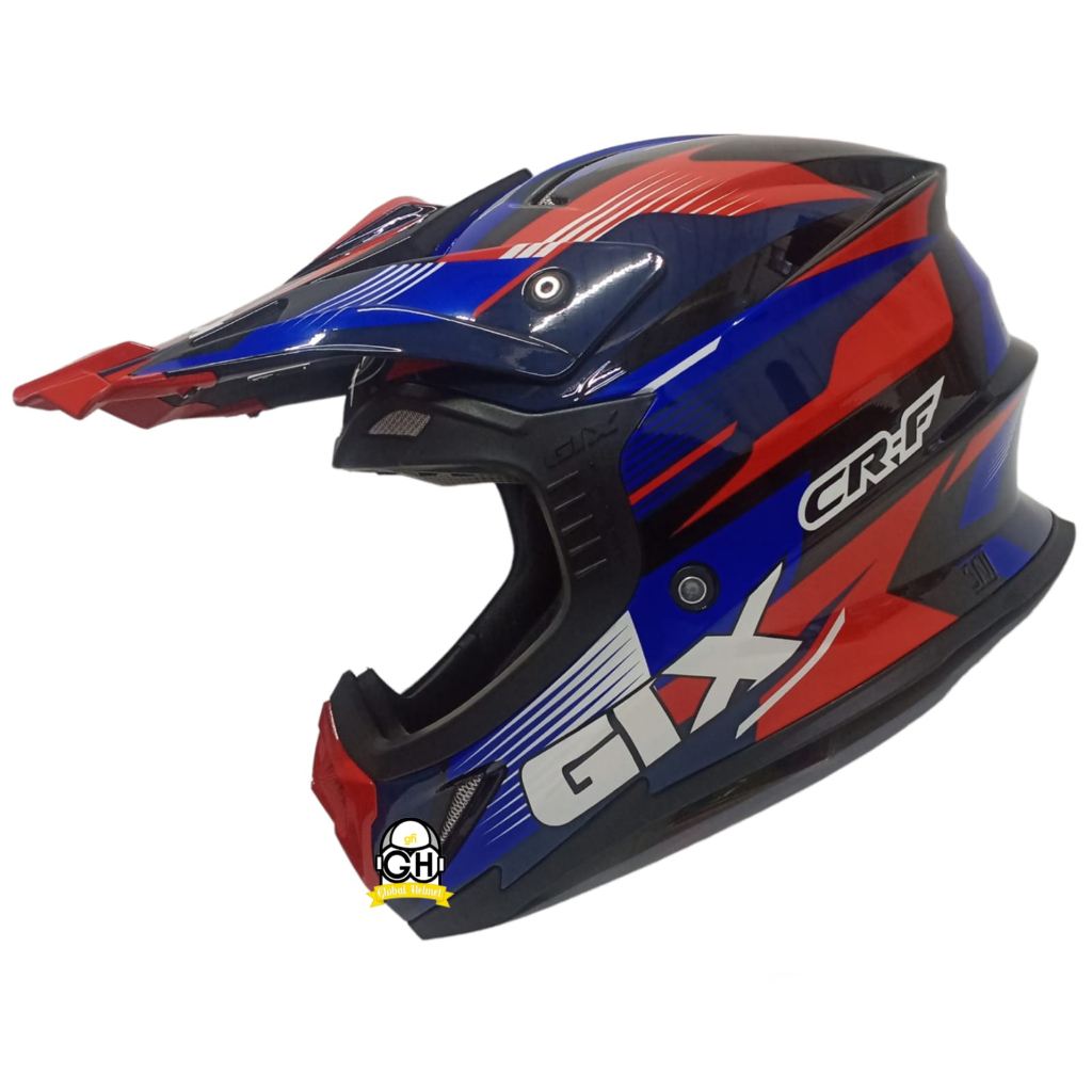 HELM CROSS GIX CROSS MOTIF CR-F BLACK RED JPX CROSS