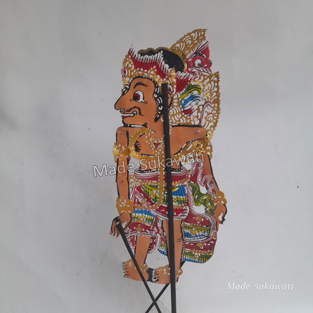 Kerajinan wayang kulit Bali Gatotkaca Gatotkoco ukiran Hiasan Handmade