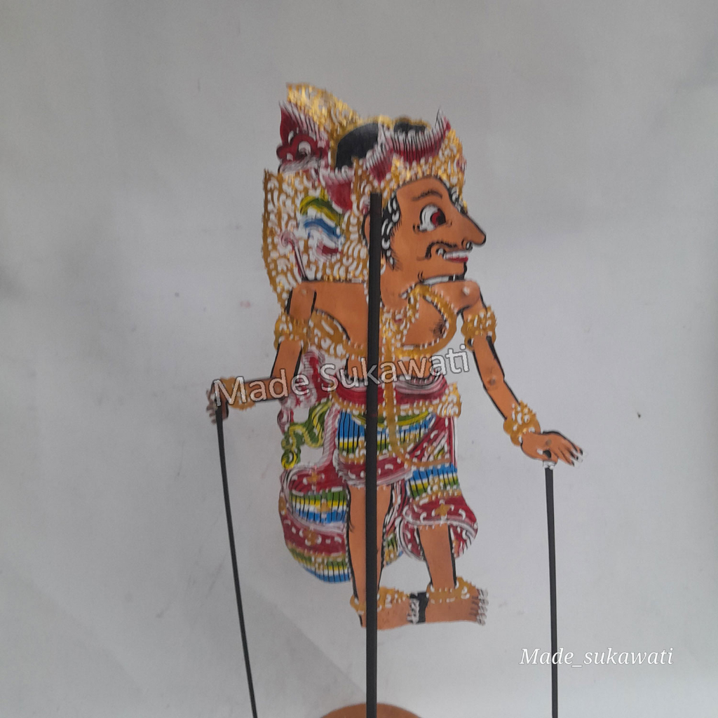 Kerajinan wayang kulit Bali Gatotkaca Gatotkoco ukiran Hiasan Handmade