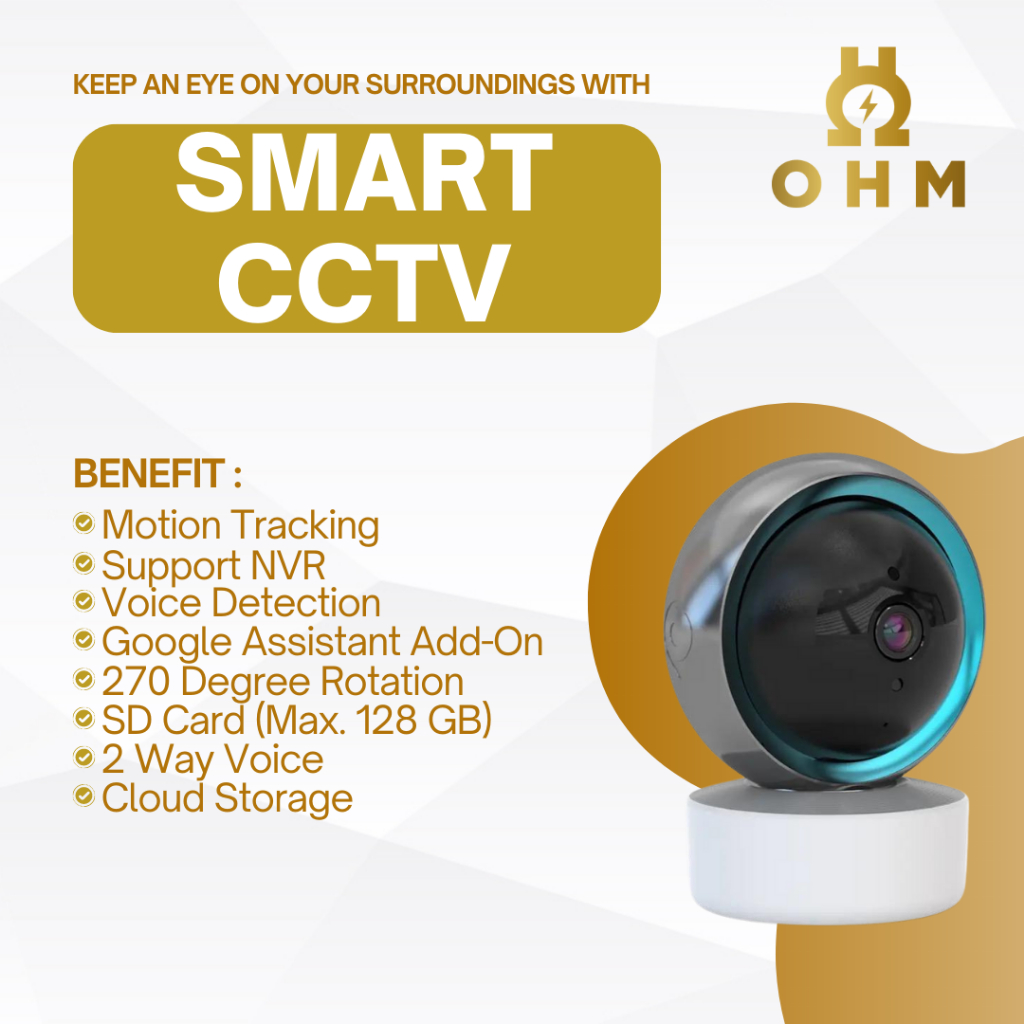 OHM Smart CCTV with Motion Tracking + Voice Detection