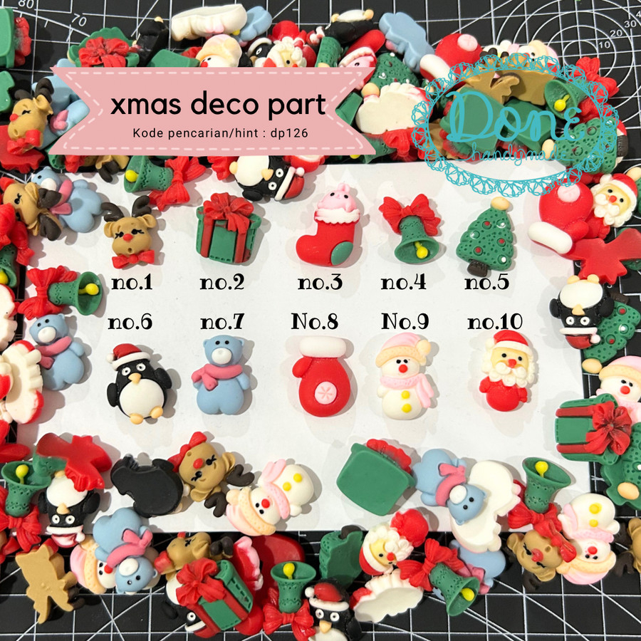 done handymade deco part christmas aksesoris natal DP126