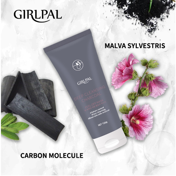 GIRLPAL Charcoal Blackhead Remover Mask 100g Peel Off Masker Wajah ​Hidung - Pembersih Komedo Deep Cleaning Oil Control