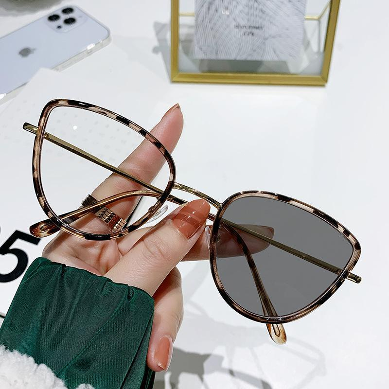 kacamata Leopard Cat Eye Anti Radiasi hp dan komputer Wanita Pria Korea Retro Murah Cwek Gaya Glasses G