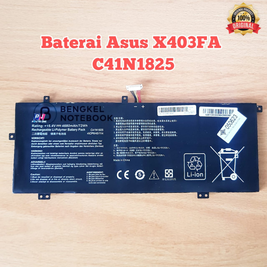 Baterai Asus Vivobook X403FA I403FA X403FA-EB121 H522D 403FA-EB X403FA-H522D I403FA-2C C41N1825