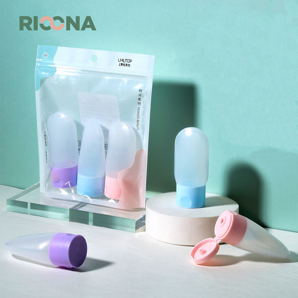 Botol Travel Set Isi 3 pcs Toiletries Kit Set Botol Tube Travel Set