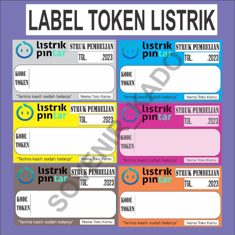 

LABEL TOKEN LISTRIK