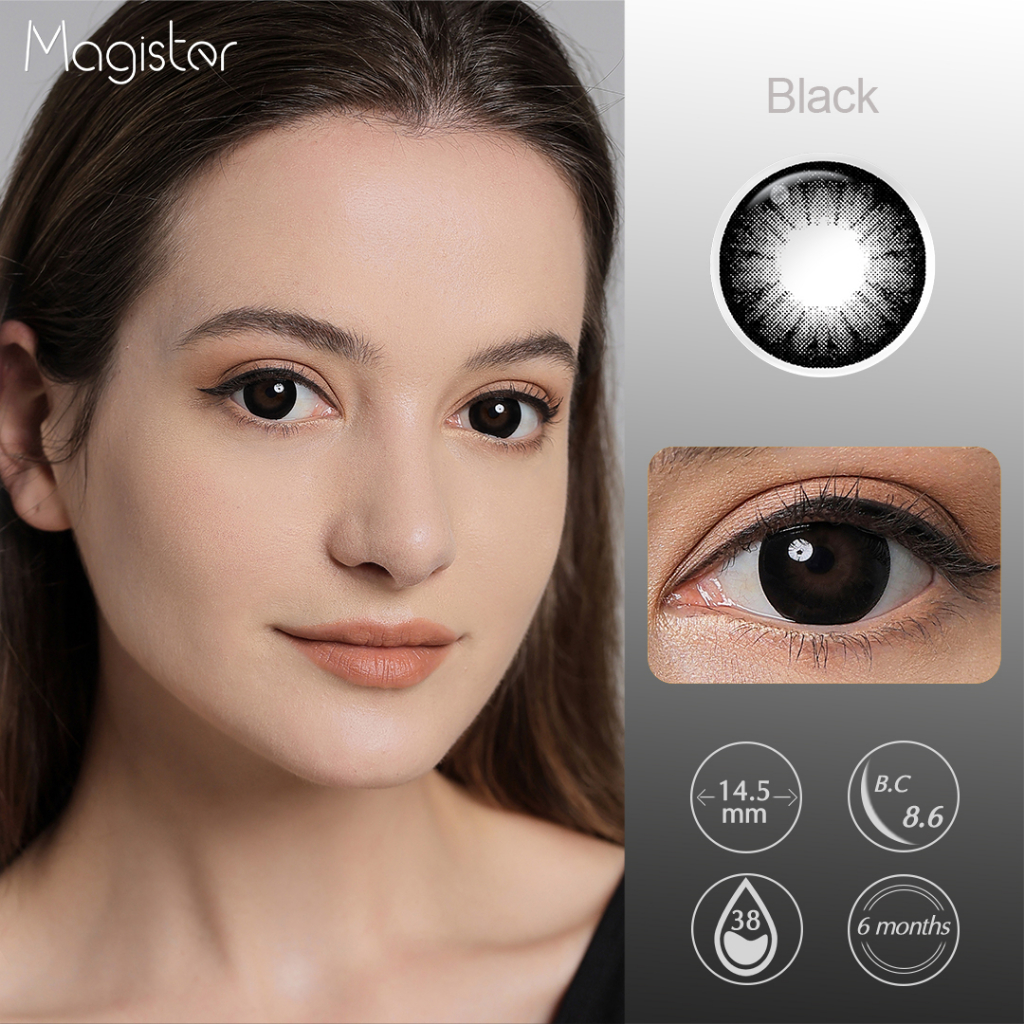 Softlens Minus (-0.00 s/d -8.00)  lensa kontak warna softlens 14.5mm Hitam brown