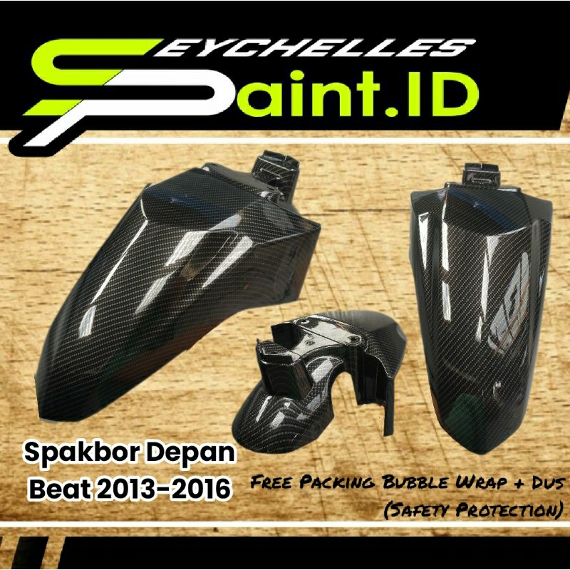 Cover Carbon Spakbor Slebor Depan Beat Fi 2013 2015 Motif Kevlar