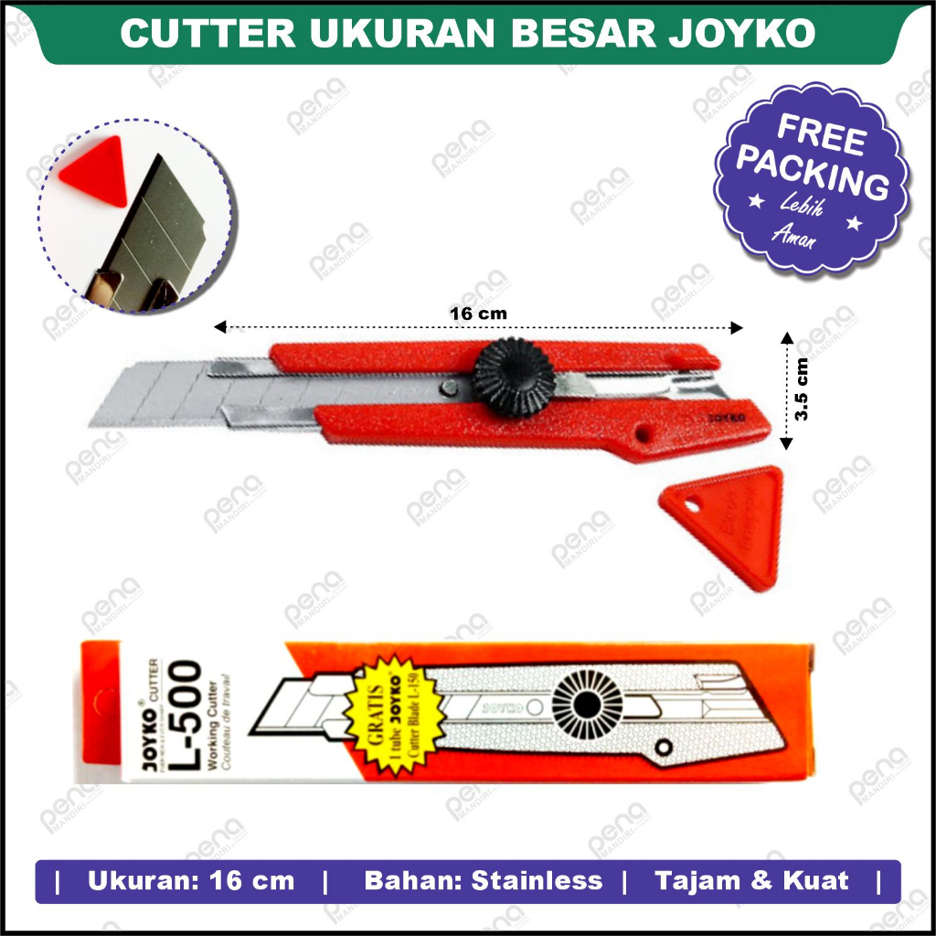 Cutter Joyko Besar L-500 / L500 / L 500 (Free Isi Cutter Joyko L-150)