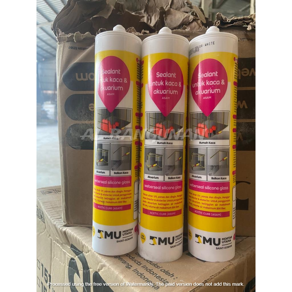 MU Weber Weberseal Silicone Glass Sealant Kaca & Akuarium 275 ml - Transparant
