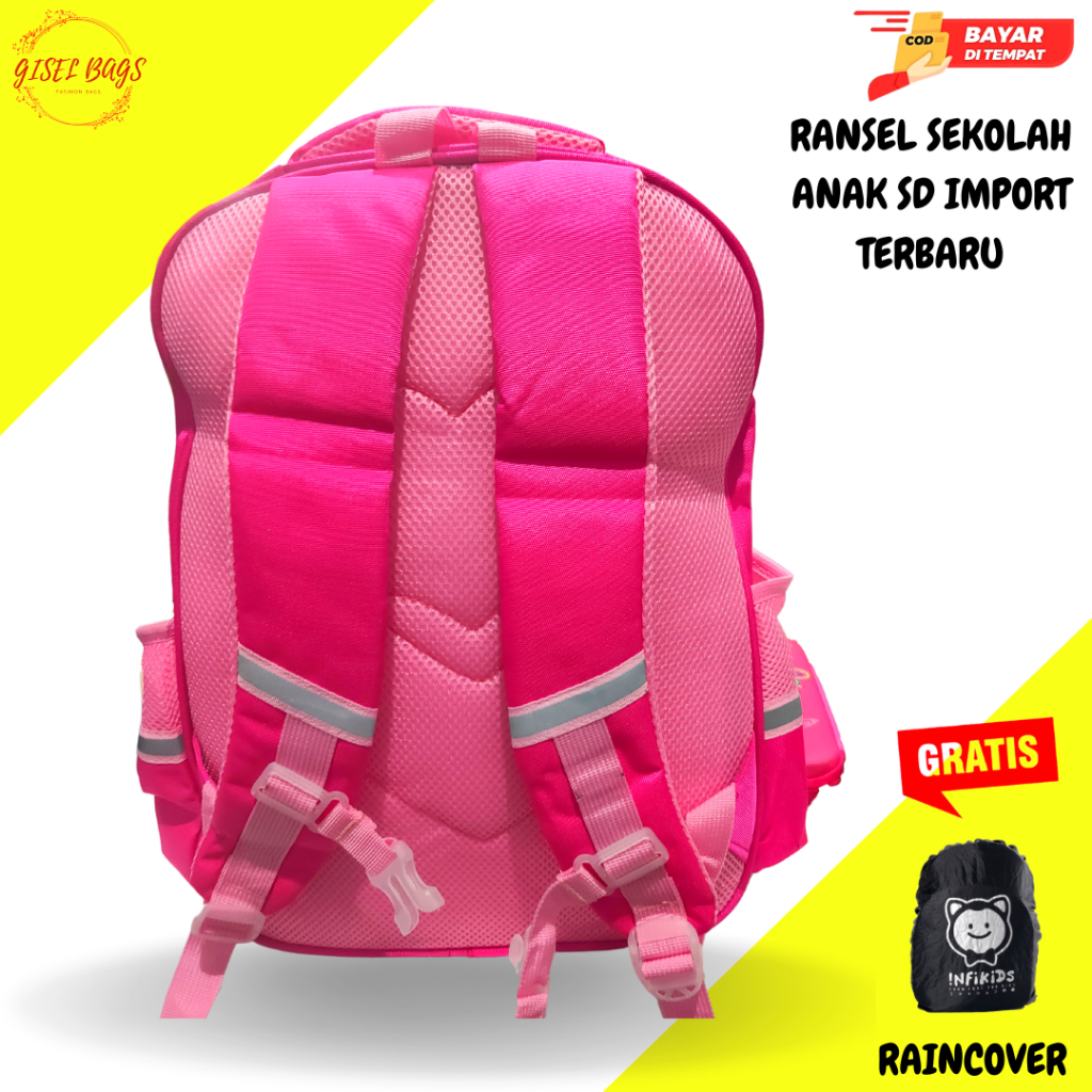 Tas Ransel Sekolah Anak Perempuan Tas Sekolah Anak Anti Air Model Korea Import Tebal by: Gisel Bags