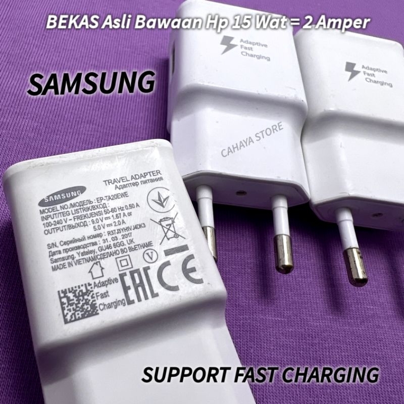 Adaptor Charger Samsung 9V 2A 15W ORI Copotan HP Tab S7+ Tab S7 FE 5G Tab A 2018 Tab A 2020 Tab A7 2