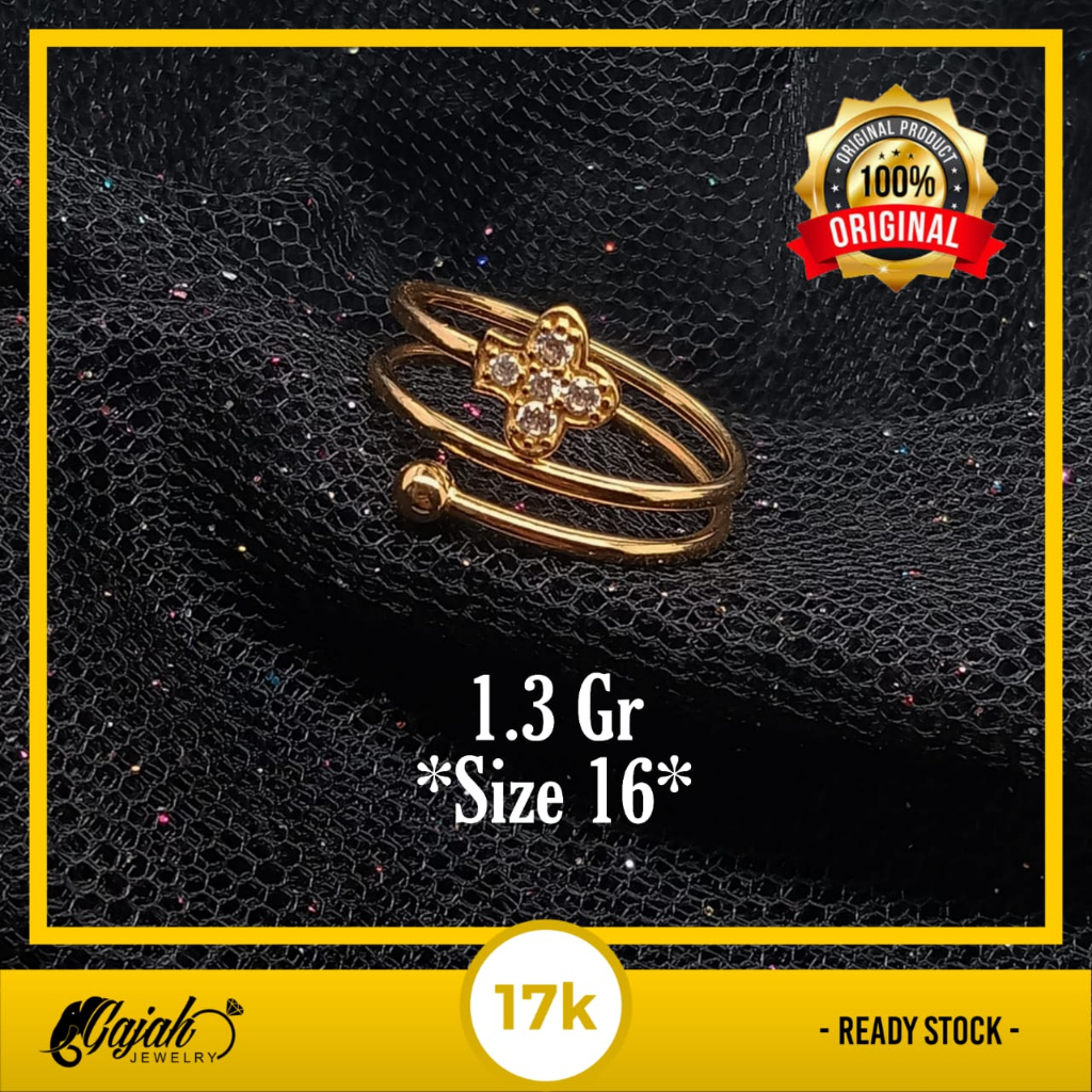 Cincin Emas 17K - 1.3 Gr Kadar 750 - CBS100000044