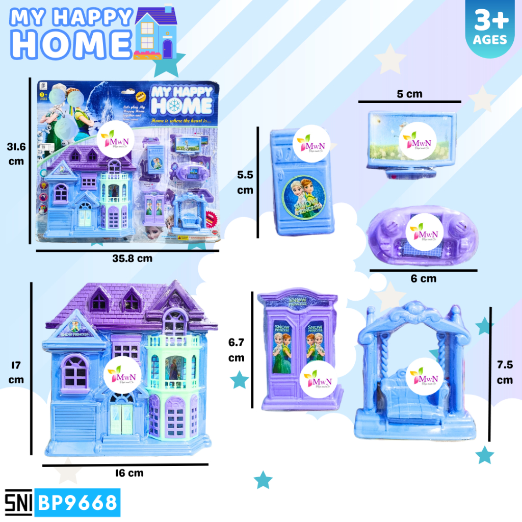 MWN Mainan My Happy Home Snow Biru No.BP9668