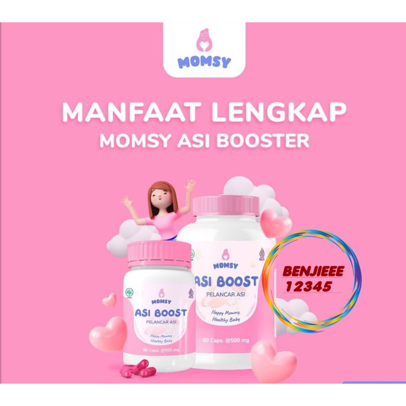 MOMSY Asi Booster 30 CAPSULE Pelancar Asi BPOM Halal Momsy momsy 30 capsule kapsul minuman original ori