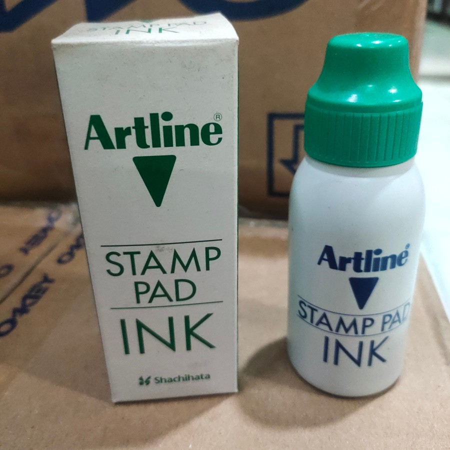 

Tinta stempel stamp pad ink Artline 50ml Warna Hijau