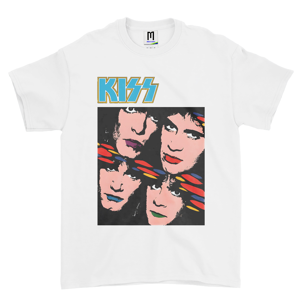 KAOS BAND KISS ASYLUM WORLD TOUR '85 - '86 VINTAGE | T-SHIRT BAND KISS | KISS PUTIH