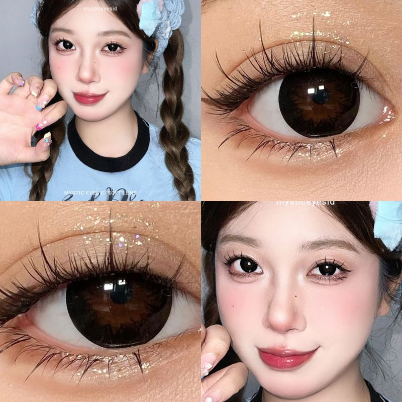 SOFTLENS BIG EYES BLACK COLORED LENSES 14.5mm-Olivia Mint 14.2mm