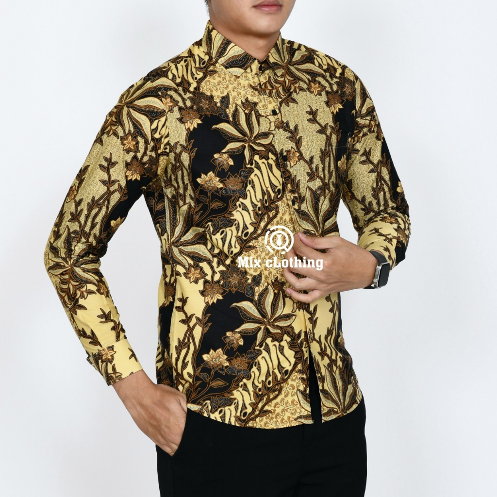 KEMEJA PRIA SLIM FIT UNIK ASLI MEWAH BATIK PRIA SLIMFIT D492