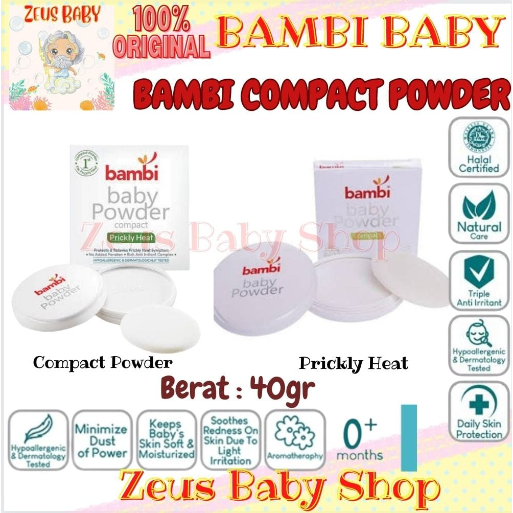 Bambi Baby Compact Powder - 40gr ZEUS (tempat)