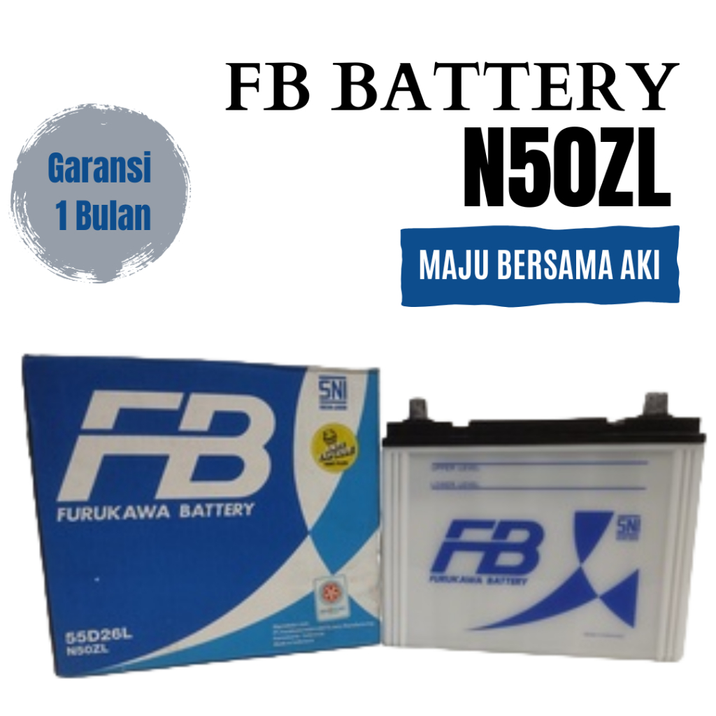 Aki mobil Peugeot 604 Furukawa Battery N50ZL Aki Conventional