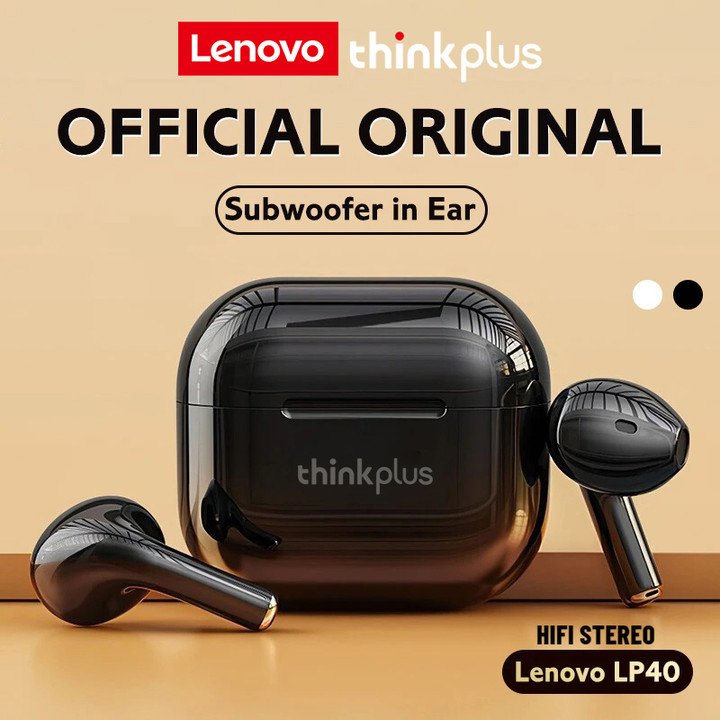 NEW Original Lenovo LP40 TWS Wireless Earphone Bluetooth 5.0 Dual Stereo Noise Reduction Bass Touch Control Long Standby 230mAH