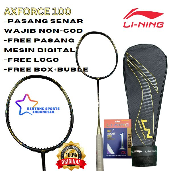 RAKET LINING BADMINTON BULUTANGKIS LINING AXFORCE 100 ORIGINAL