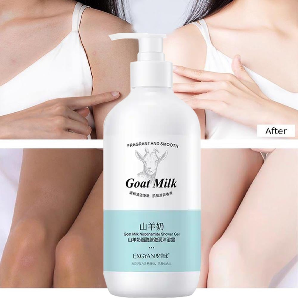 Beauty Jaya - Sabun Pemutih Badan Exgyan Goat Milk Shower Gel Sabun Mandi Cair Whitening