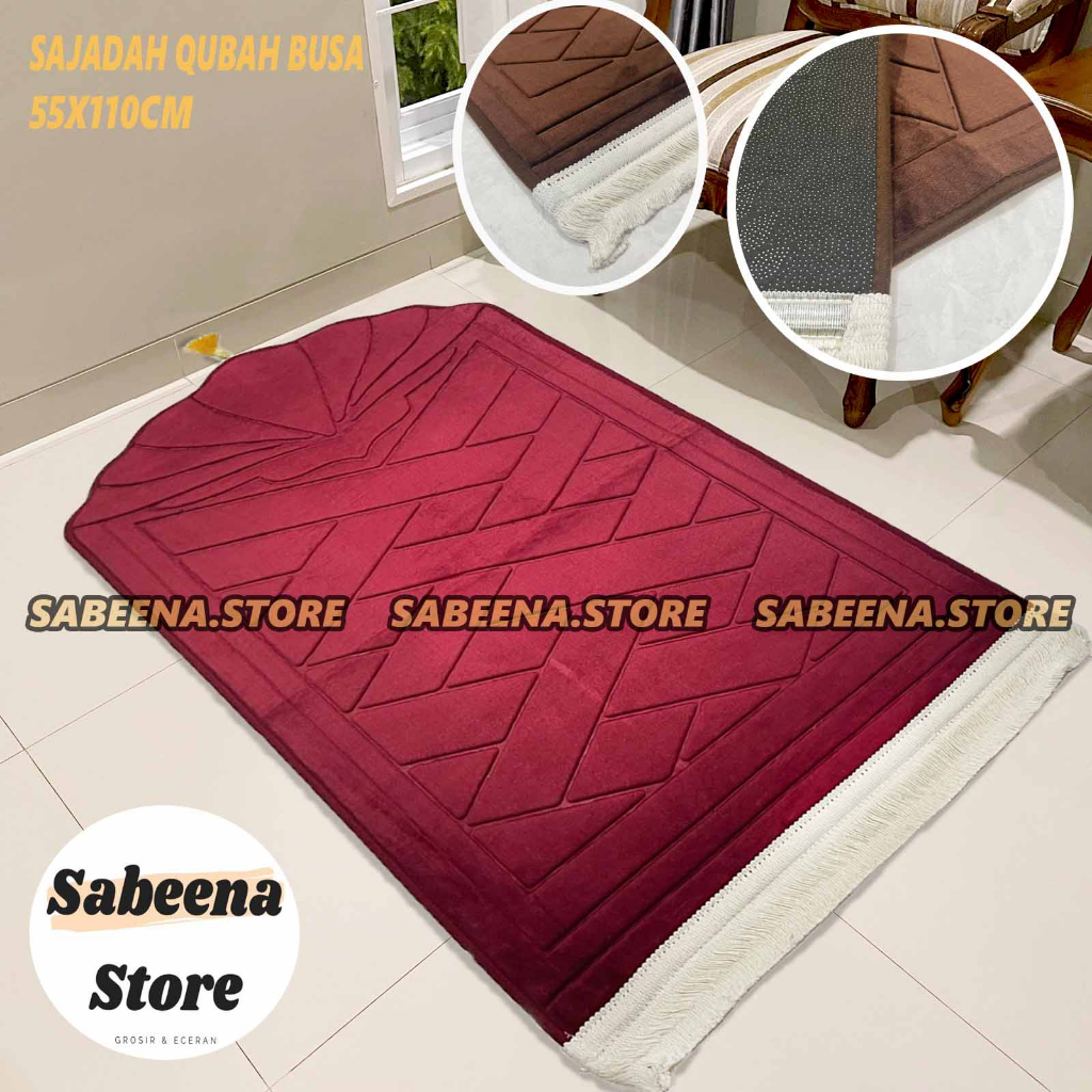 Sajadah Busa Qubah Midi 55x110cm Bahan Super Halus Dan Lembut &gt; Sabeena.Store