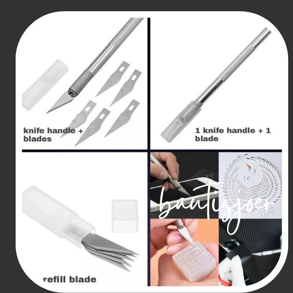 

✅ Cutting Sticker Refill Cutter 5 Pcs Surgical Scalpel Sheet Pisau Art Work Refil WLXY Precision Knife Replacement Blade