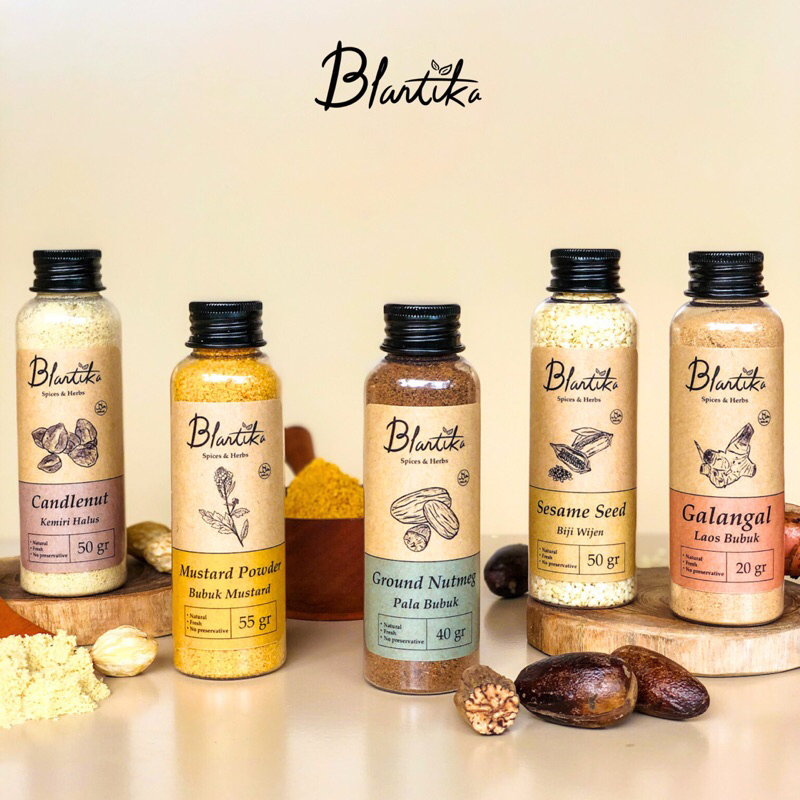 Blantika kemiri halus bubuk - candlenut powder spices