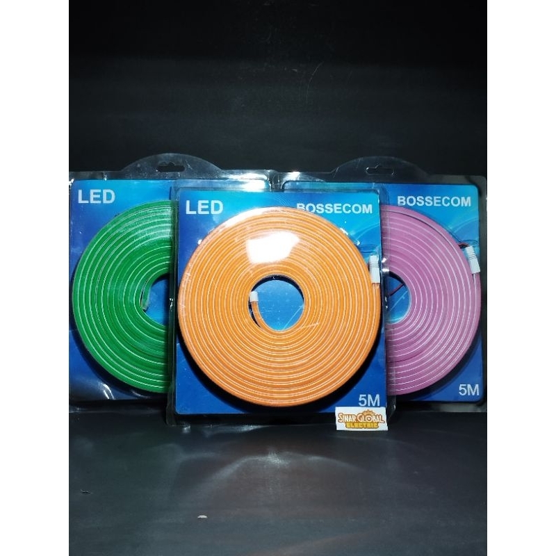 Lampu neon flex LED 12 V DC 5 Meter / Flexible strip light BOSSECOM