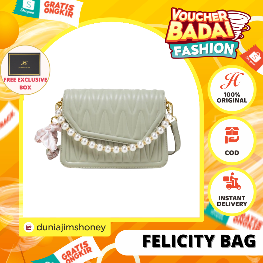 Jims Honey Felicity Bag Tas Selempang Wanita Hand Bag Kekinian Import JH