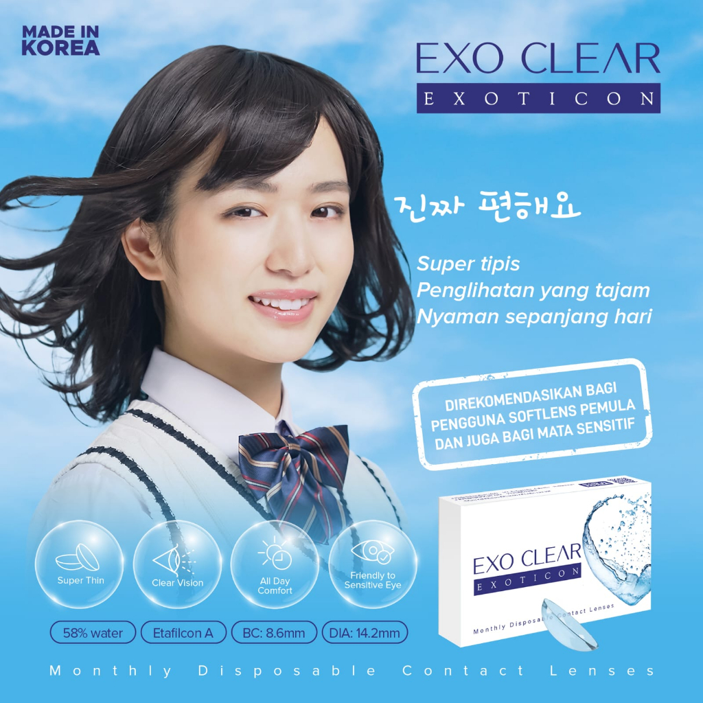 SOFTLENS MINUS BENING EXO CLEAR BY EXOTICON