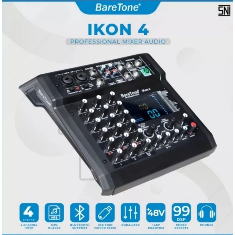 Mixer 4 channel Baretone ikon4 mixing audio ikon 4 original