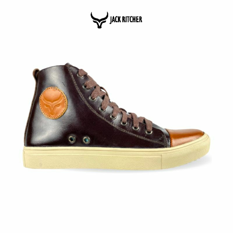 Sepatu Kulit Sapi Asli Jack Ritcher Coklat Tua CLS 07