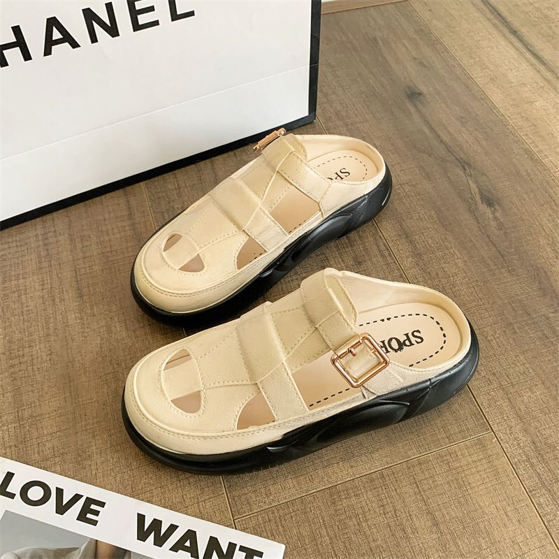 GROSIRTAS TG1743 Sandal Slop Tulang Wanita Import Mixed Warna Pengikat Samping Korean Style