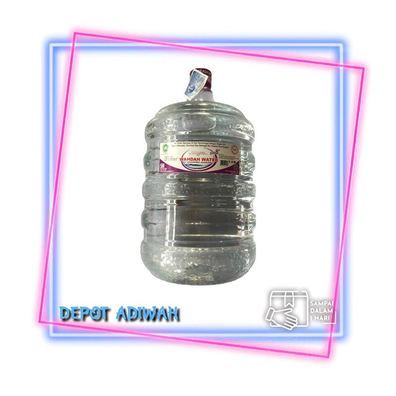 

Wahdah Water ph8+ galon + isi 19 liter (khusus instant express)