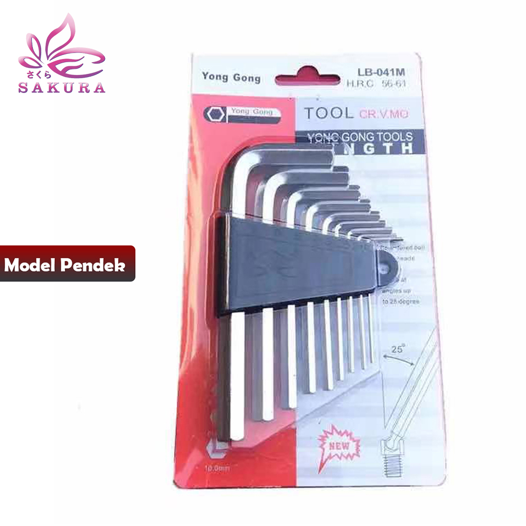 Kunci L 9 Piece Hex Key Kunci L Set F2049-SOSOYO