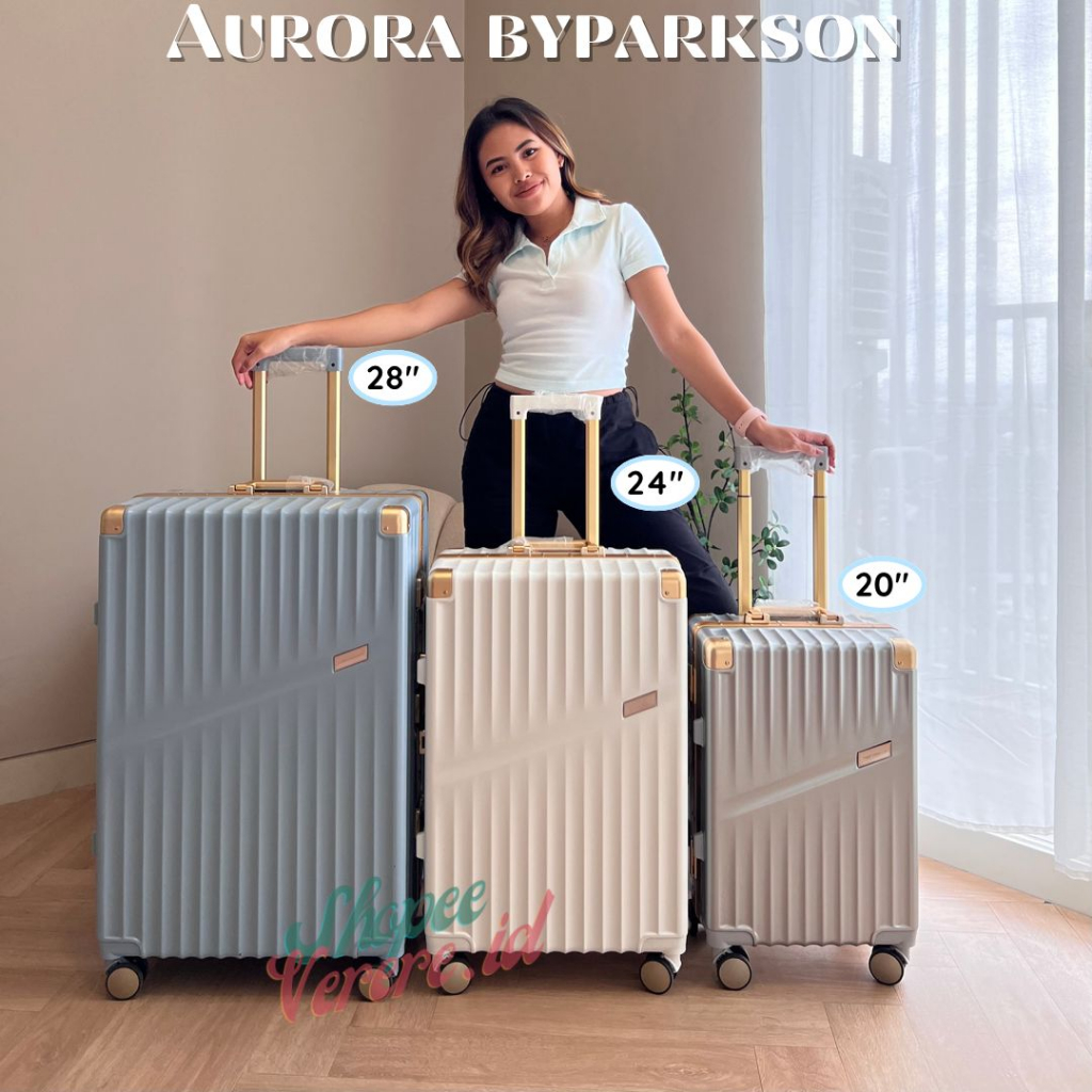 Koper Parkson AURORA Series 20 Inch Cabin Size 24 Inch Baggage Size  TSA Lock Frame Aluminium SuitCase Koper Anti Pecah