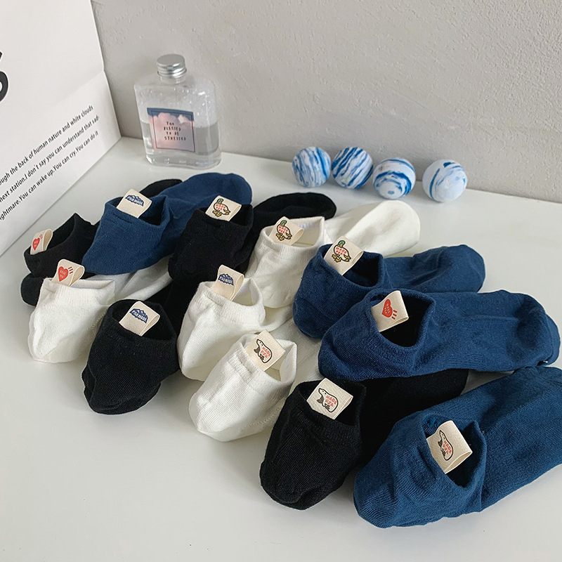 NOON (tag) Kaos Kaki Pendek Wanita Dewasa Korea Ankle Socks Sekolah Kerja Kantor Pendek Semata Kaki Wanita Motif Lucu Imut Import