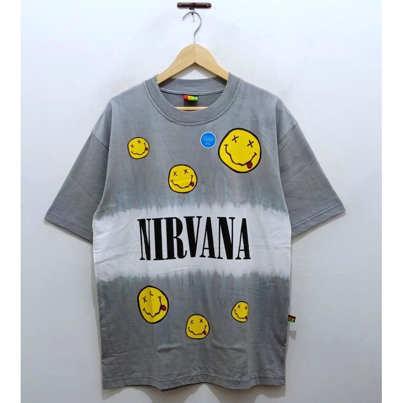 Kaos Baju Nirvana Smile the spirit Tie Dye Vintage T-shirt