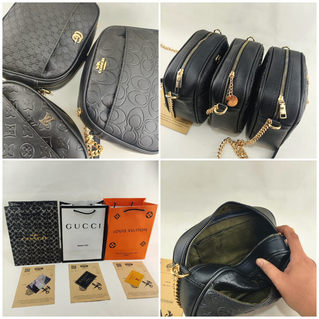 Tas Selempang Wanita mdb208 Import Oval Bulat Sling Bag Terbaru Kekinian Undangan Pesta Kondangan - Nuber Sling Bag - Tas Wanita Les Keyna Mini Satchel - Tas Selempang Cewek Import Kekinian Korea Tali Rantai - Ondelio SlingBag 0520