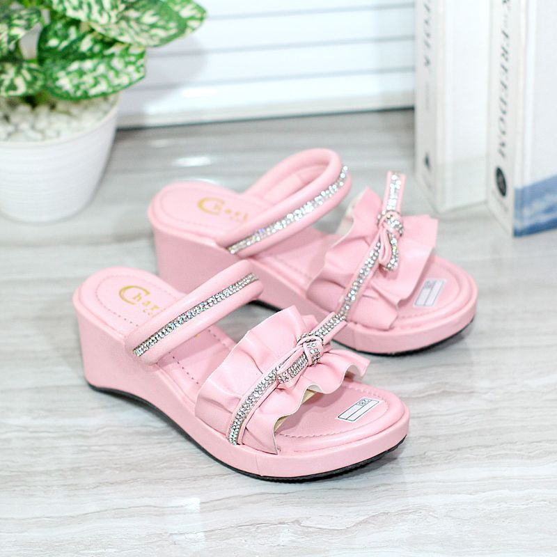 Sandal Wedges Pesta Anak Perempuan 5CM Glossy Marcela