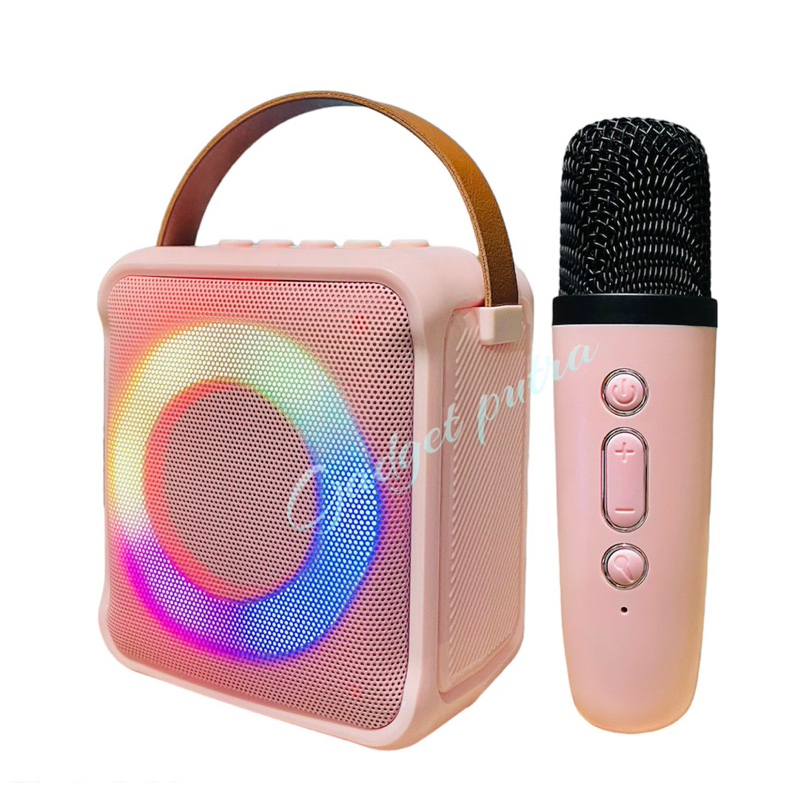 Mini Speaker Bluetooth Karaoke K-1 Set Microphone Portable Wireless Bluetooth Speaker Full Bass original suara jernih Dapat terhubung ke HP/TV