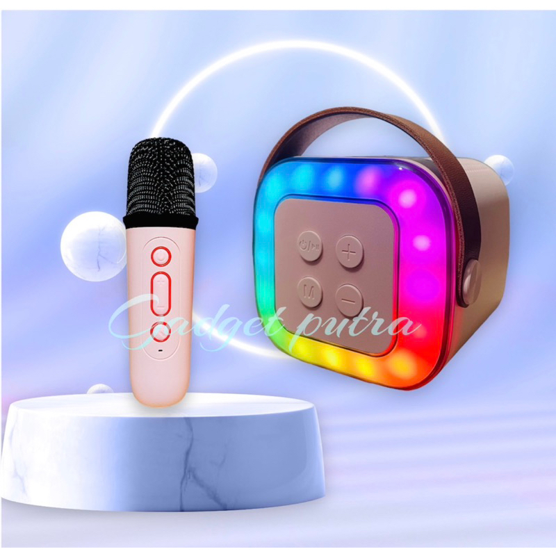 Speaker Bluetooth Karaoke Y-ONE Set Microphone Portable Wireless Bluetooth Speaker Full Bass original suara jernih Dapat terhubung ke HP/TV
