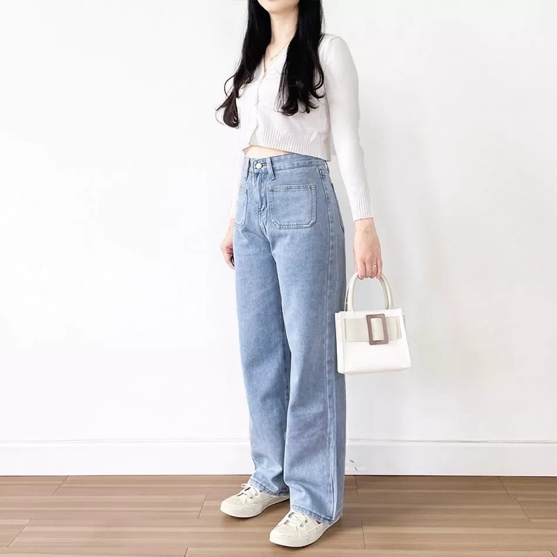 TheGirlHouse - KULOT HIGHWAIST LOOSE JEANS OLIVIA