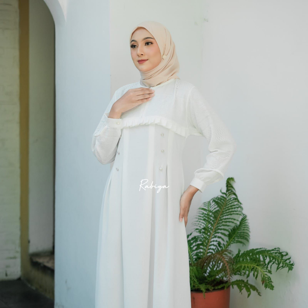 Gamis Syar'i Jumbo Terbaru Baju Muslim Dress Menyusui Wanita Big Size LD Up To 140